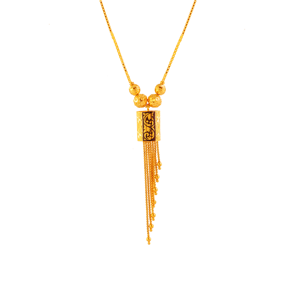 22KT (916) Yellow Gold Chain Pendant for Women